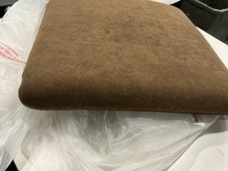 Condition photo showing As Is for sigmat recliner cushion for elderly with memory foam 20x20x3 inches large square seat cushion for recliner chair, floor pillow, truck seat cushion coffee 20x20x3 in brown
