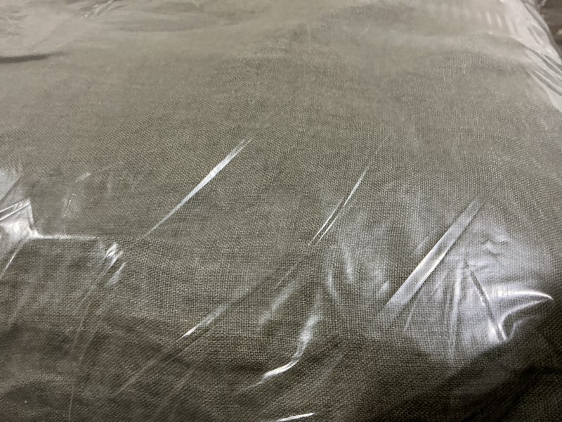 Condition photo showing Good Condition for european linen duvet cover, queen, olive