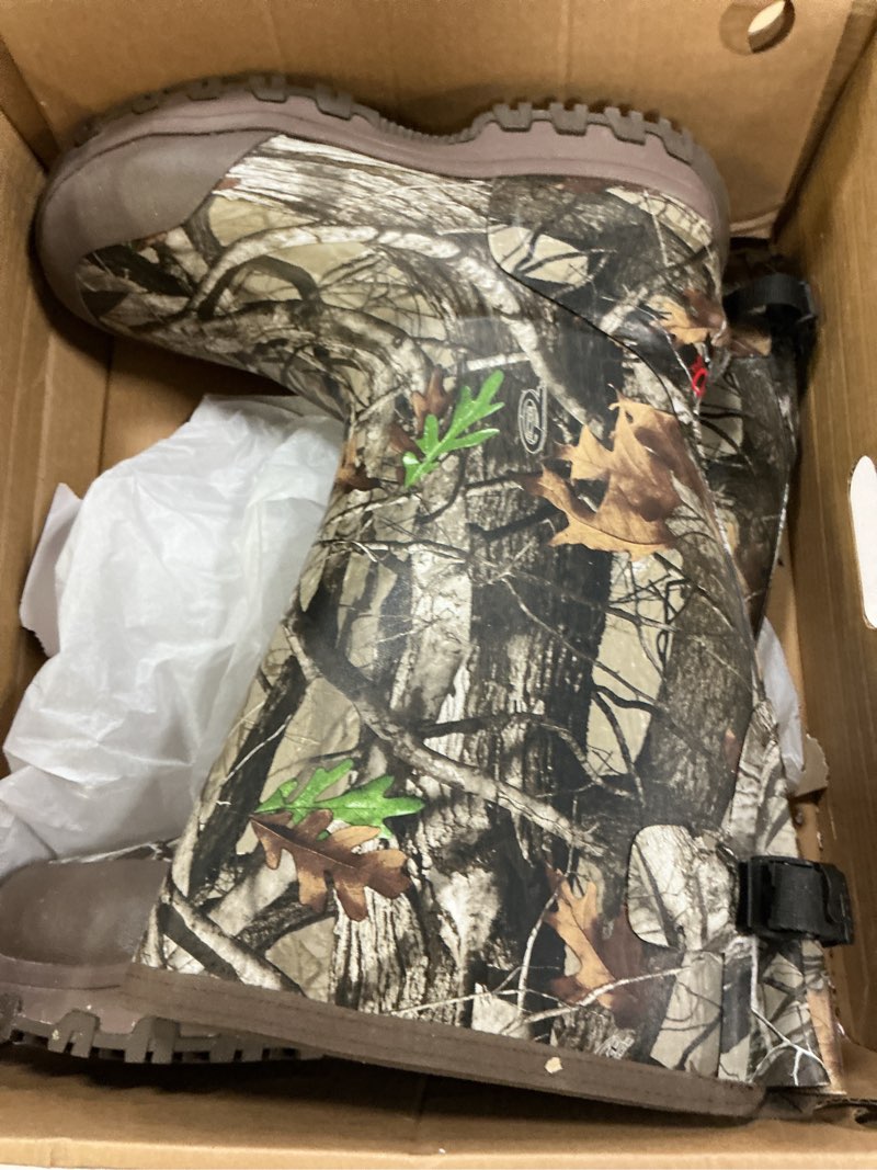 Condition photo showing As Is for TIDEWE Rubber Hunting Boots, Waterproof Insulated Next Camo G2 Warm Rubber Boots with 7mm Neoprene, Sturdy Outdoor Hunting Boots for Men (800g Insulated & Standard, Size 6-14) 9 Standard