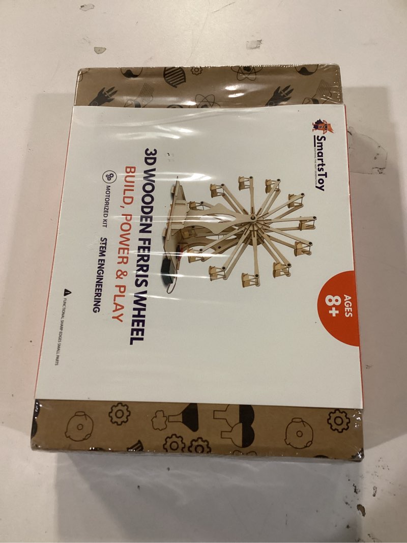Condition photo showing New/Like New for Wooden Ferris Wheel - DIY 3D Puzzle & Educational Creative Crafts Kit - STEM Projects for Kids Ages 8-12-16, Boys & Girls - Construction Toys Set - Model Building Kit for Christmas & Birthday Gifts
