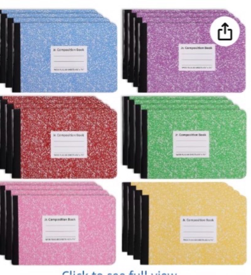 48 pack composition notebooks bulk wide ruled 4-7/8"x 7.5" half size composition books 60 sheets min