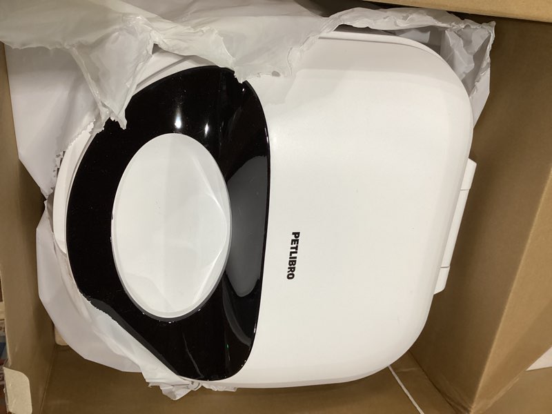 Condition photo showing As Is for PETLIBRO Automatic Cat Feeder Wet Food with Stainless Steel Bowl, Refrigerated Auto Cat Feeder with Semiconductor Cooling, 3 Fresh Meals for 3 Days, App-Controlled Pet Food Dispenser, Easy to Clean White Feeder