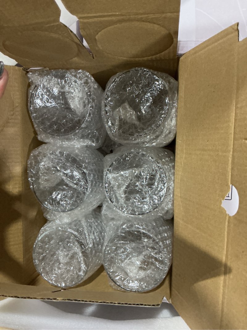 Condition photo showing Good Condition for patelai set of 60 water goblet, 13.5 oz clear drinking glasses bulk dishwasher safe, stemmed water glass for juice wine beer tea sangria cold beverages, reusable glassware for home party restaurant 60 13.5 oz