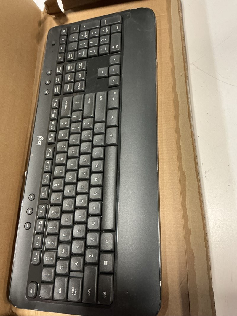 Condition photo showing Good Condition for Logitech MK540 Advanced Wireless Keyboard and Mouse Combo for Windows, 2.4 GHz Unifying USB-Receiver, Multimedia Hotkeys, 3-Year Battery Life, for PC, Laptop 2024 Model