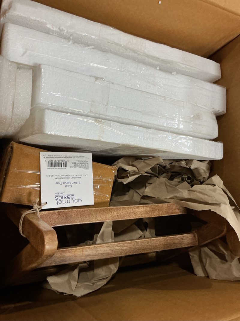 Condition photo showing Good Condition for luxor two tier marble serve tray platters