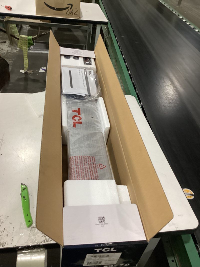 Condition photo showing Good Condition for PRODUCT NOT TESTED TCL Alto 8 2.1 Channel Dolby Atmos Smart Sound Bar with Built-in Subwoofers, WiFi, Works w/Alexa, Google Assistant & Apple Airplay 2, Bluetooth – TS8211-NA, 39-inch, Black