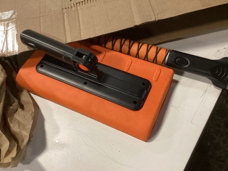 Condition photo showing As Is for EcoNour 48\" Snow Broom with Ice Scraper for Car Windshield & Windows | Scratch Free Snow Brush for Cars, Trucks & SUVs | Long Head Snow Rake Remover Perfect for Home and Car Roof Saffron 48\"(orange)