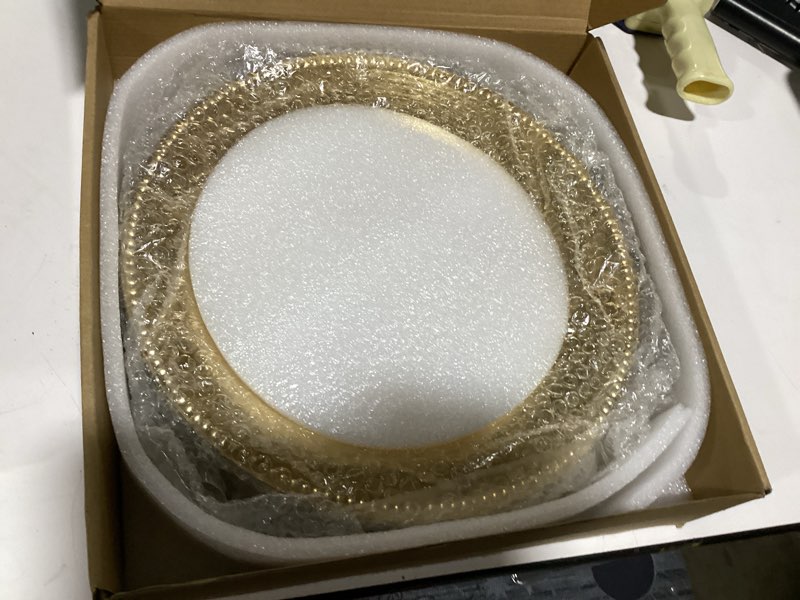 Condition photo showing Good Condition for gold charger plates 10pcs,13inch round beaded plastic charger plates,plate chargers bulk for wedding,dinner,party,decoration(gold 10) 1 beaded gold