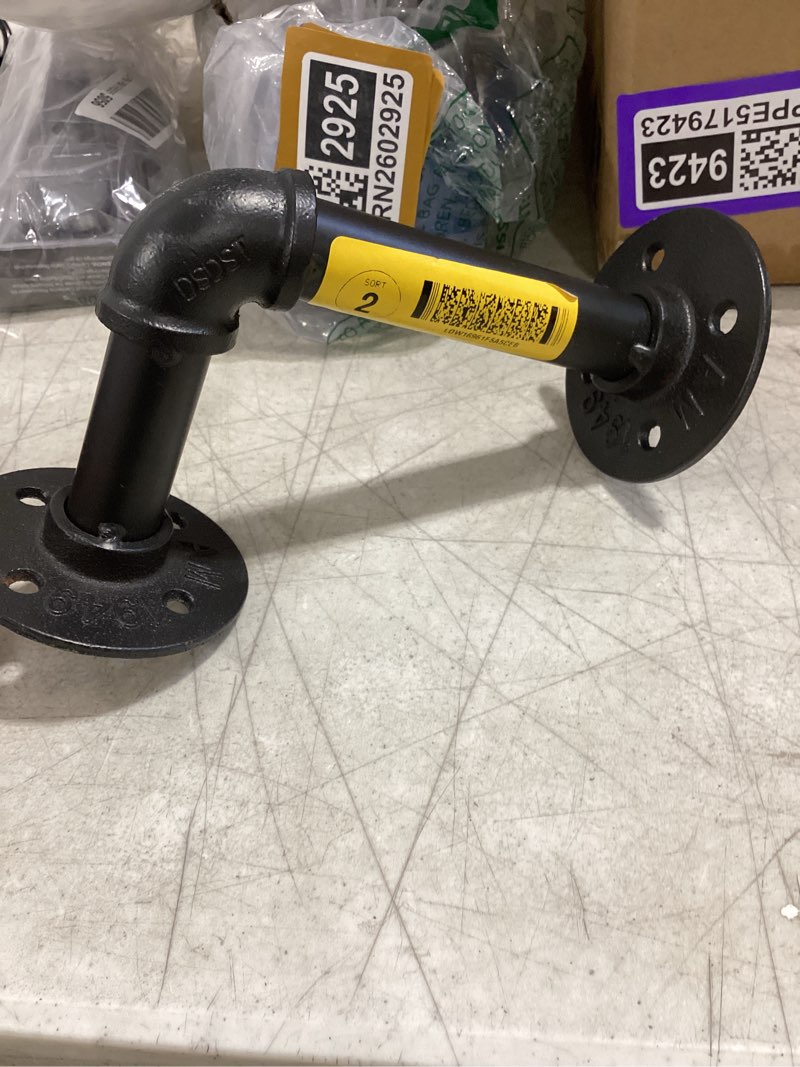 Condition photo showing Good Condition for style selections 7.56-in l x 3.35-in w x 5.75-in d black shelf bracket