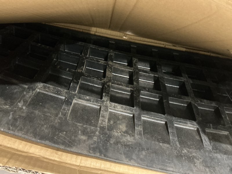 Condition photo showing As Is for vevor 2" rise threshold ramp doorway, recycled rubber power wheelchair ramp 3.64 feet long, 33069lbs load capacity, non-slip surface rubber solid threshold ramp for wheelchair and scooter 2" h x 43.7‘’ l black