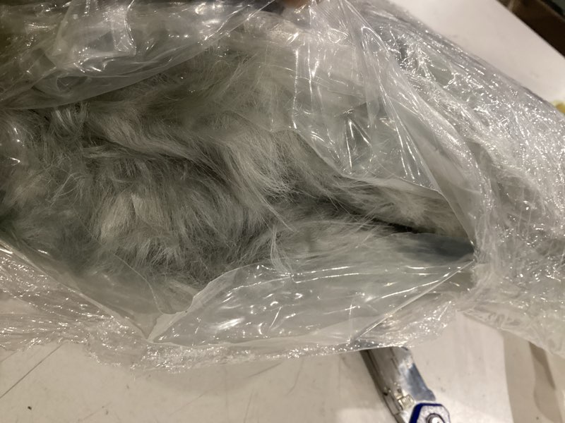 Condition photo showing Good Condition for lochas soft fluffy faux fur rugs for bedroom bedside rug 2x4 feet, washable, furry sheepskin area rug for living room girls room, luxury shag carpet home decor, grey grey 2' x 4' (runner)