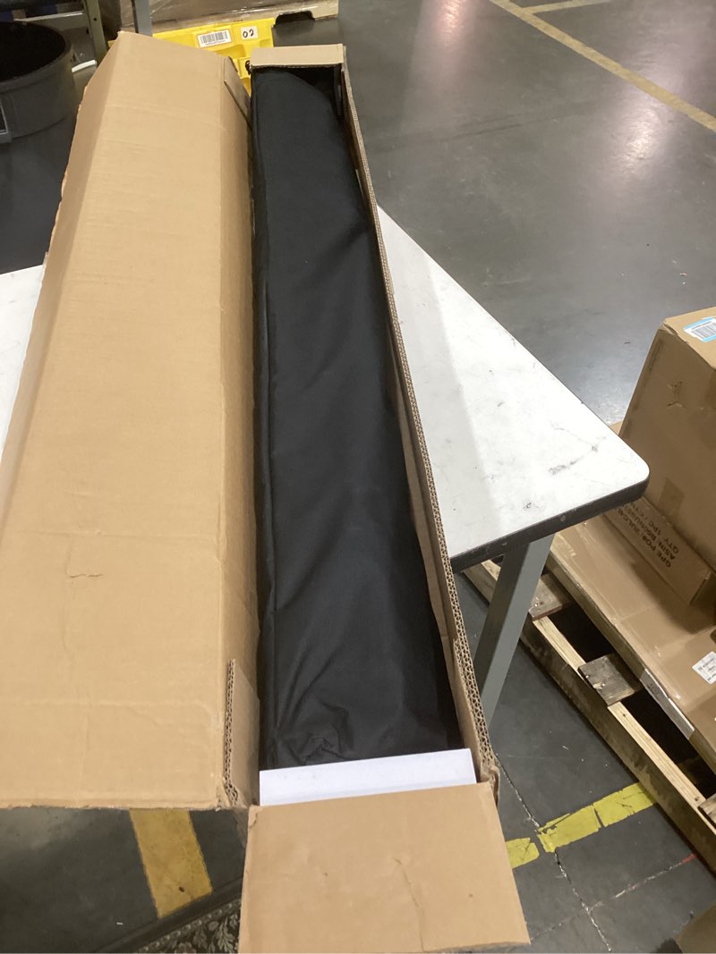 Condition photo showing As Is for projector screen with stand, 100 inch outdoor projection screen 16:9 and tripod stand, portable projector screen, 1.2 gain, lightweight and compact, easy setup, idea for home cinema, backyard party.
