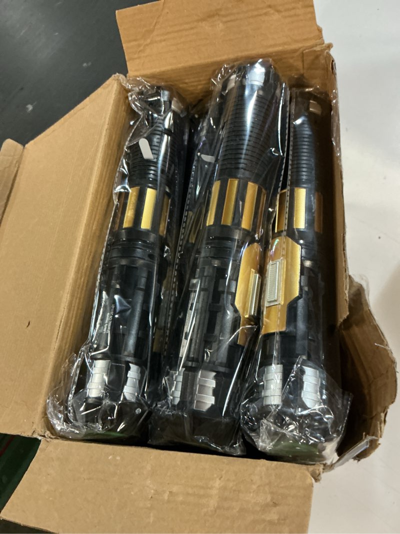 Condition photo showing New/Like New for liberty imports 12 pack led light up sabers set - motion sensitive retractable swords with fx sound effects for kids party supplies, bulk party favors and cosplay (full retract)