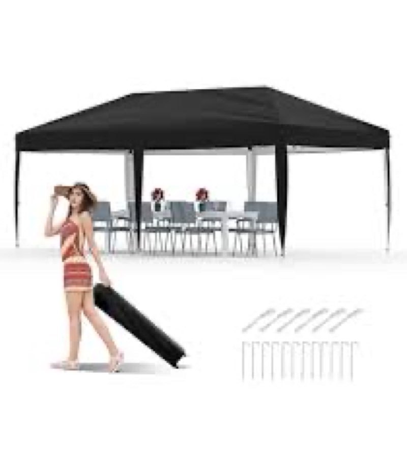 ActiveTrail 10x20 Pop Up Canopy Tent, Heavy Duty Commercial Instant Outdoor Shelter with Easy One-Pe