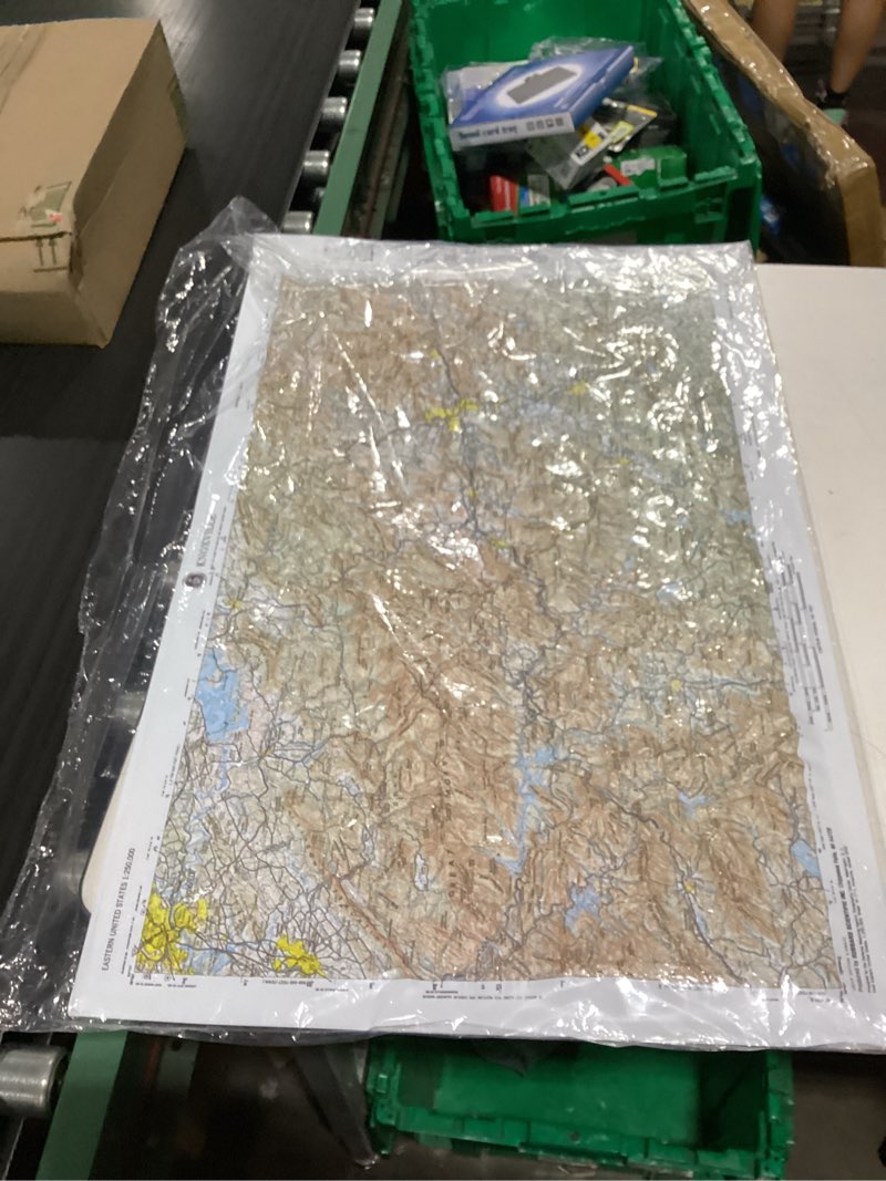 Condition photo showing New/Like New for 3d knoxville & asheville regional raised relief map | great smoky mountains topographic wall map | 32" x 20.5" | gsmnp, blue ridge & nantahala | hubbard scientific