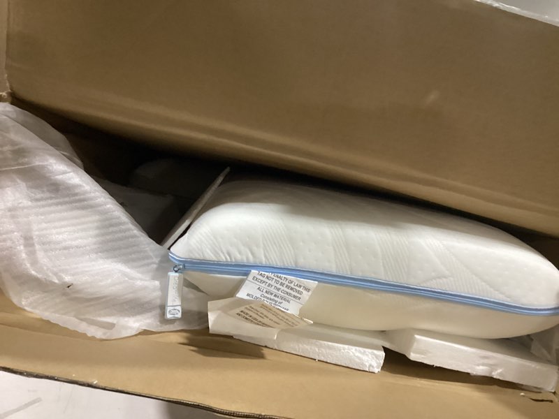 Condition photo showing item condition for Sealy Dreamlife Queen Size Memory Foam Cooling Pillow with Surface Guard Technology, Removable Machine-Washable Cover, 1 Year Limited Warranty, White (2 Pack) 2 pack Queen