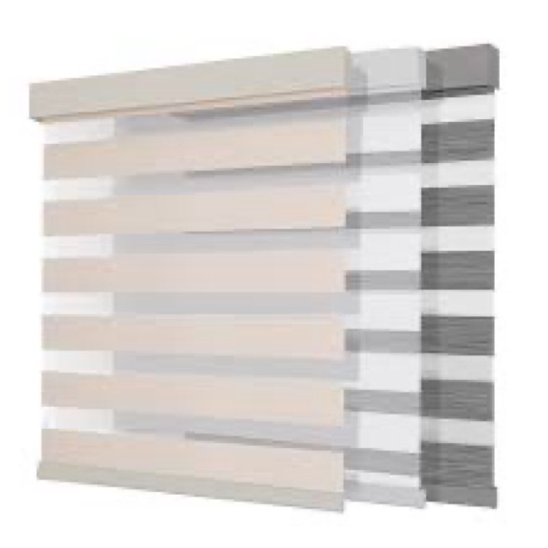 Joydeco Cordless Zebra Blinds (Pro), Dual Layer Light Control Zebra Blinds for Windows, Light-Proof 