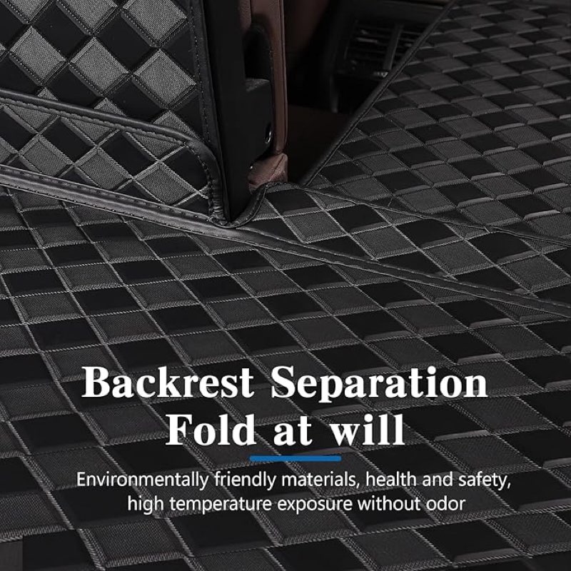 (SIMILAR)Cargo Mat & Backrest Mats for 2015-2024 Ford Edge Accessories, All Weather Waterproof Rear Cargo Liner Rear Trunk Liner Back Seat Cover Protector