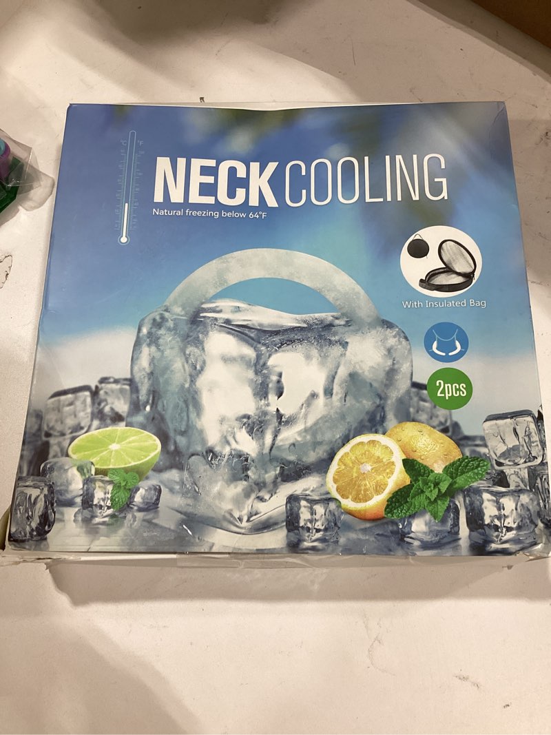 Condition photo showing Good Condition for 2PCS. Neck Cooler Ice Ring with Insulated Bag. Wearable Head Shoulder Cooling Tube for Hot Weather, 