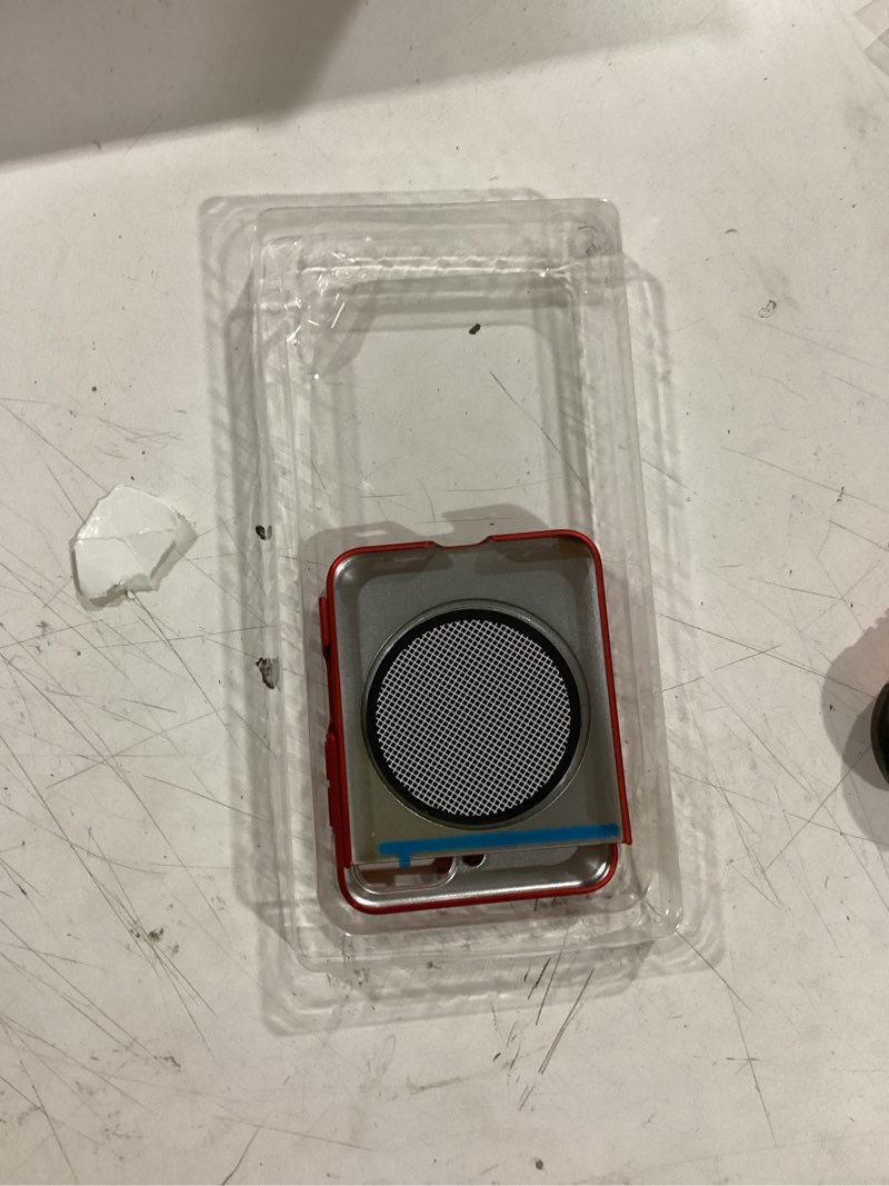 Condition photo showing Good Condition for genuine leather case for samsung galaxy z flip 5, hinge protection cover with ring kickstand, color-matched trim (sky blue) sky blue z flip5