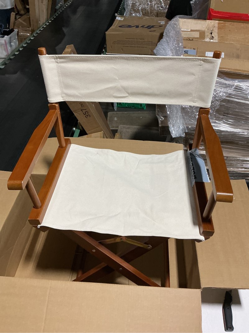 Condition photo showing Good Condition for folding chair wooden director chair canvas folding chair folding chair populus + canvas (color : white)
