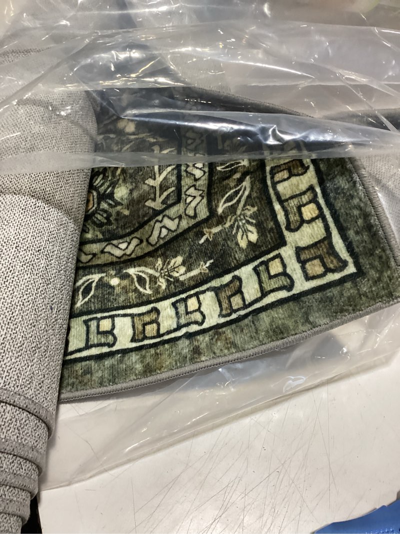Condition photo showing Good Condition for Lofus 8x10 Area Rug for Living Room,Green Washable Large Rugs with Non-Slip Backing,Soft Boho Carpets for Bedroom Dining Room Home Office Indoor Nursery Green 8' x 10' (Rectangular)