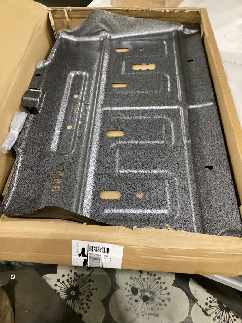 Condition photo showing Good Condition for update ml3z-7222-d 3d manganese steel splash panel shield under diaper compatible with 2015-2020 f150 ford/jl3z-7222-c/not fit raptor model/or 3.0l diesel