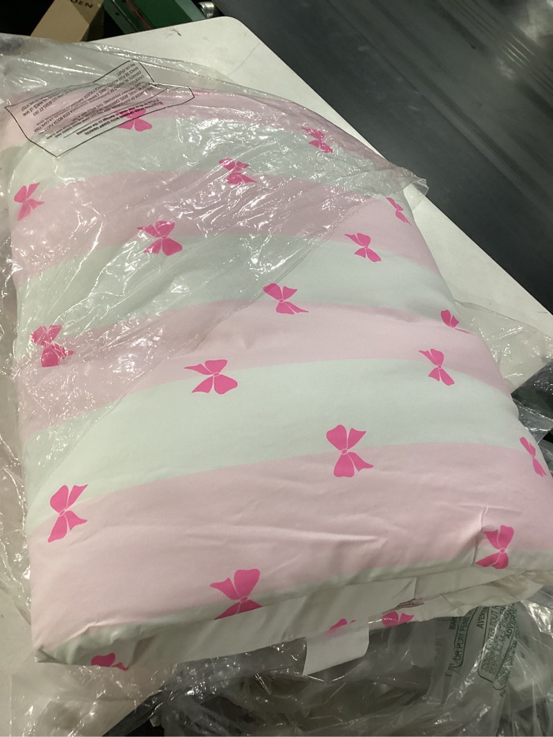 Condition photo showing Good Condition for betsey johnson - twin comforter set, stripe pink