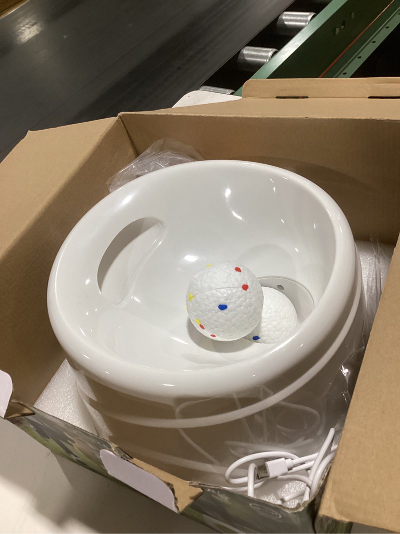 Condition photo showing Good Condition for Dog Ball Thrower Launcher, Automatic Ball Launcher for Dogs, 3 Adjustable Distance Settings, Indoor OutdoorInteractive Toy, with 3 2.3-inch Balls, Small/Medium Sized Dog Thrower Blue