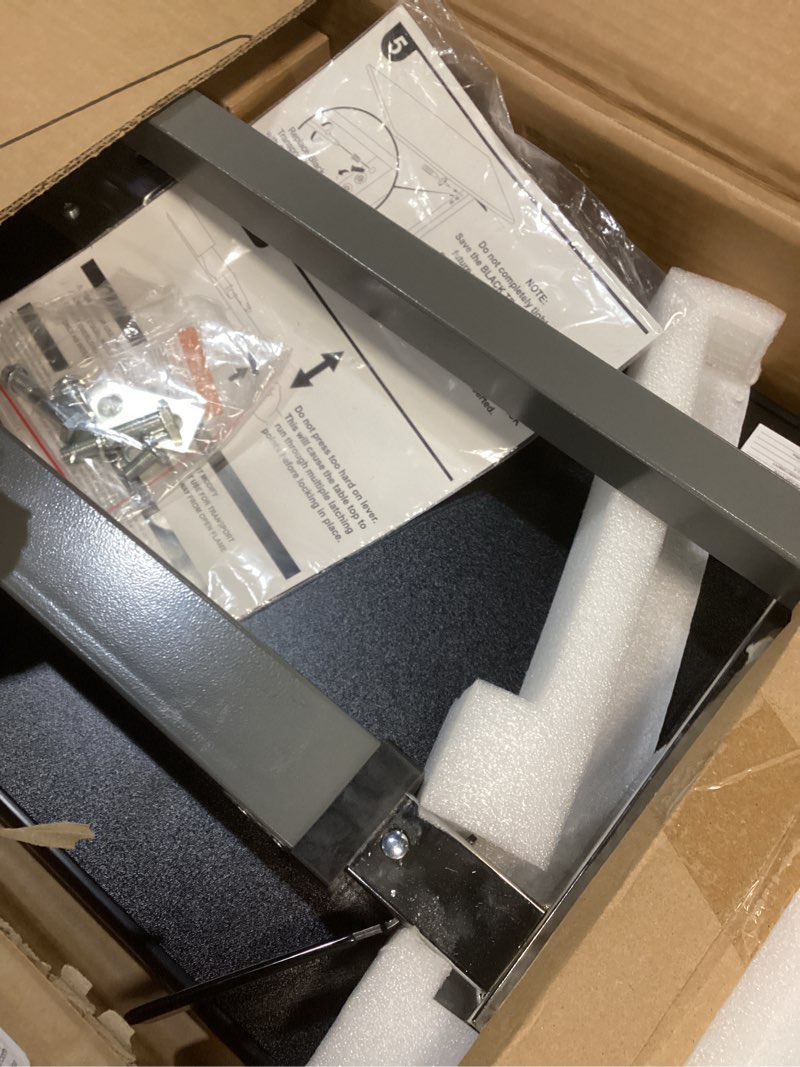 Condition photo showing Good Condition for vaunn medical adjustable overbed bedside table with wheels (hospital and home use) black