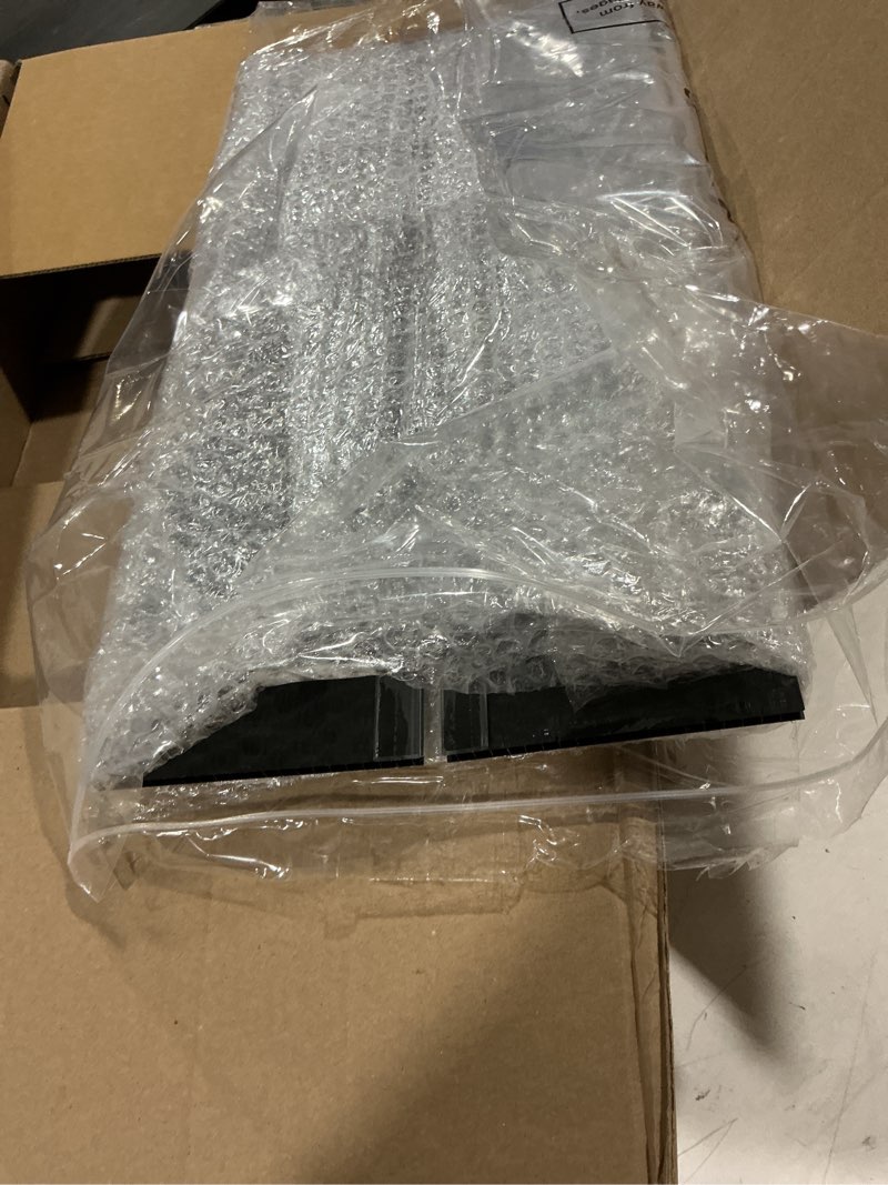 Condition photo showing As Is for sieral aquarium canopy set polycarbonate greenhouse panels 19.37 x 9.37 x 0.24 inch for 10/20 gallon fish tank without center brace aquariums cover fish tank lid, black black 20 x 10 inch