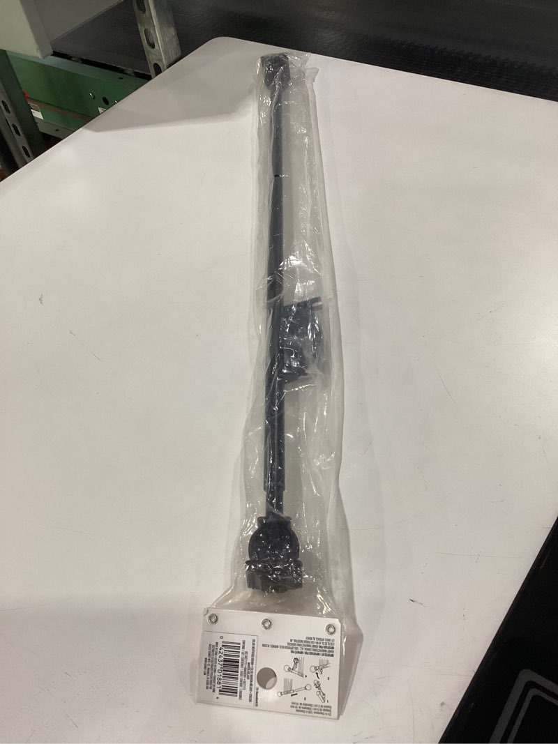 Condition photo showing New/Like New for Kenney KN71712 Beckett Soft Square End Standard Decorative Window Curtain Rod, 28-48" Adjustable Length, Weathered Brown Finish, 5/8" Diameter Steel Tube, 1-Pack 1-Pack 28-48" Weathered Brown