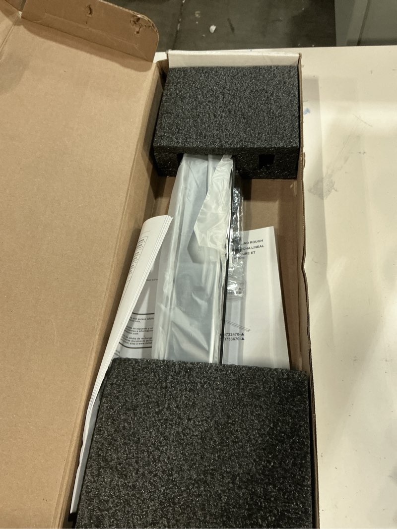 Condition photo showing New/Like New for Delta 24-Inch Reversible Linear Shower Drain Trim in Chrome