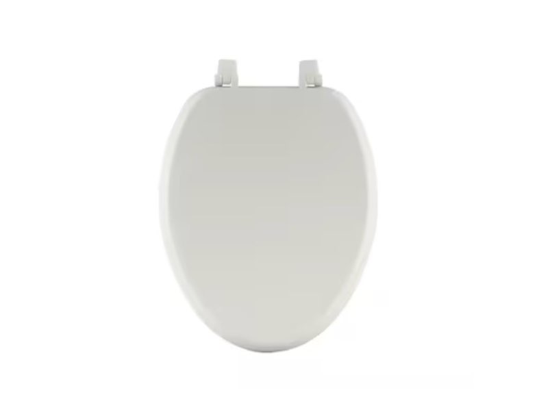 project source wood white elongated toilet seat