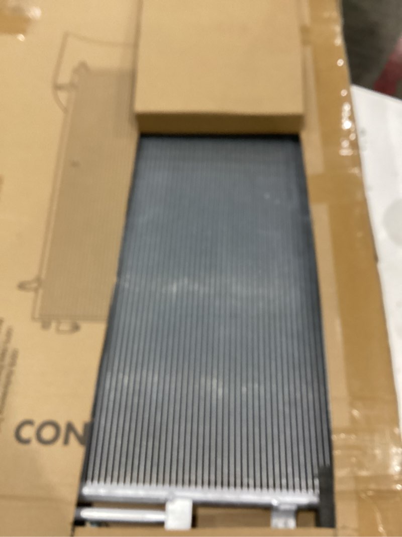 Condition photo showing As Is for a-premium a/c condenser - compatible with 2017-2022 chrysler pacifica, 2020-2021 voyager, v6 3.6l, replace# 68217320ab