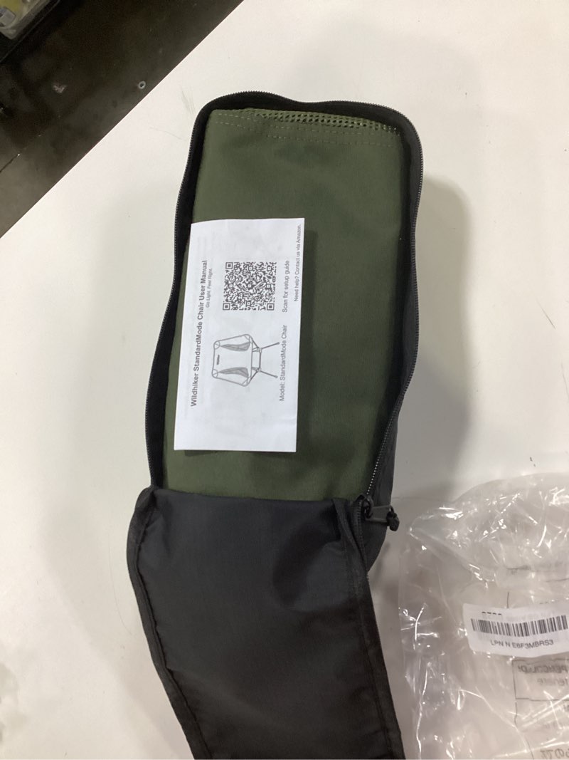 Condition photo showing New/Like New for wildhiker lightweight camping chair – folding portable chair for adults, 2.16 lbs with square base and carry bag for travel, fishing, motorcycle, festival– khaki 1 khaki