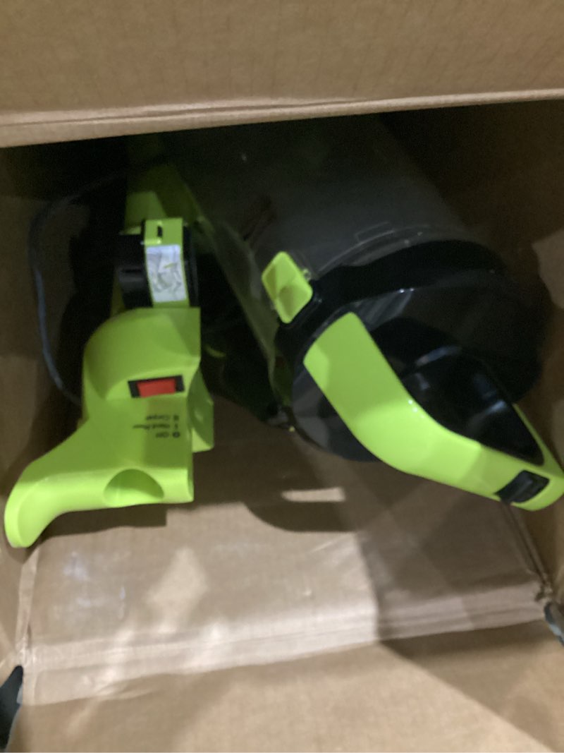 Condition photo showing As Is for kenmore du2001 bagless upright vacuum carpet cleaner with 2-motor system, xl dust cup, 3-in-1 combination tool yellow
