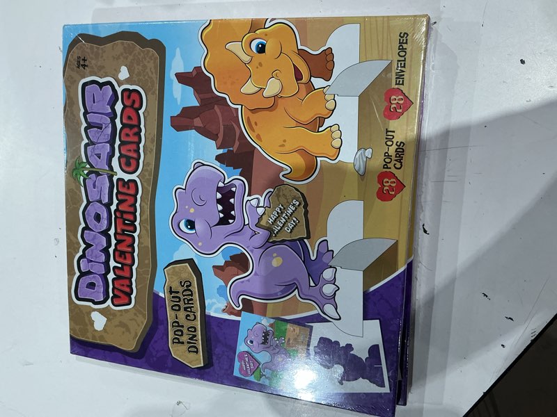 Condition photo showing Good Condition for kangaroo 28 pack dinosaur valentines day cards with envelopes & stickers bulk - dino pop out cards f