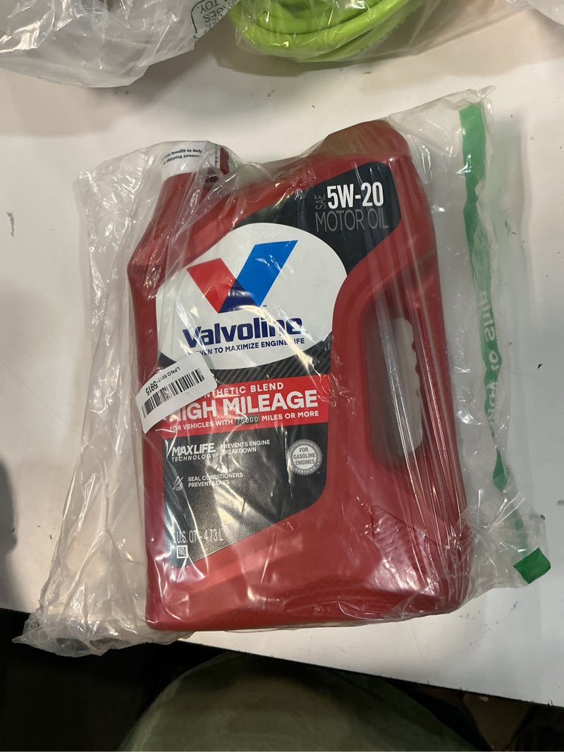 Condition photo showing New/Like New for valvoline high mileage with maxlife technology sae 5w-20 synthetic blend motor oil 5 qt