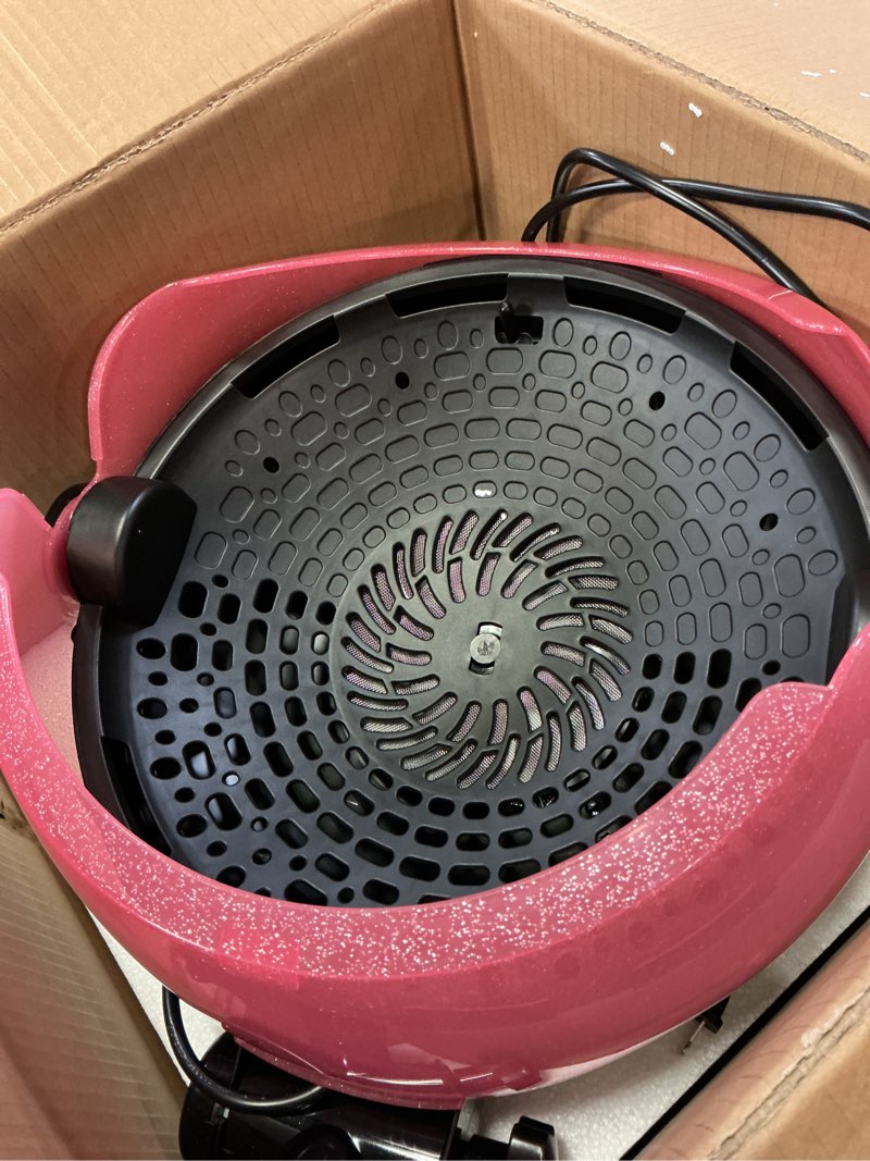 Condition photo showing Good Condition for hooded hair dryer, professional standing hair dryer with time setting, touch controls and 3 temperature settings, sit under hair dryers for salon and home use pink