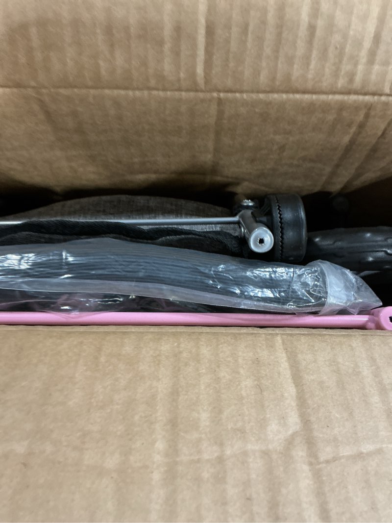 Condition photo showing New/Like New for Bayer Design Dolls Twin 3 Wheel Jogger, Grey, Pink