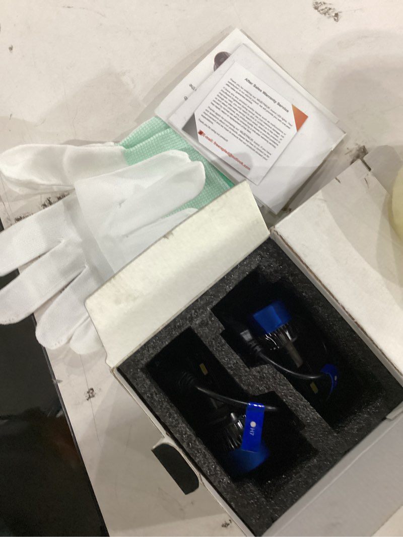 Condition photo showing Good Condition for upgraded h7 light bulbs, 36000lm super bright 6500k 800% brighter, plug and play quick installation, ip68, long service life with cooling fan (pack of 2)