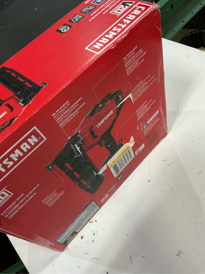 Condition photo showing As Is for craftsman v20 2-1/2-in 16-gauge cordless straight finish nailer (battery not included and charger not included)