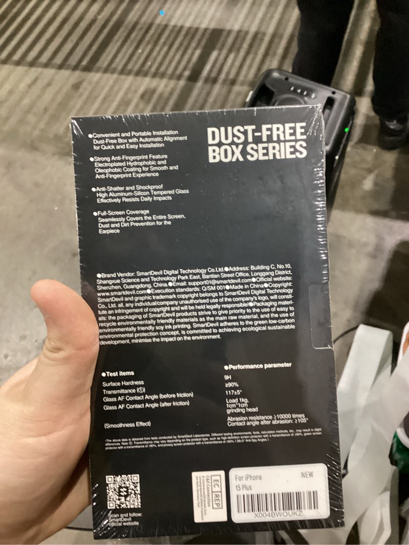 Condition photo showing New/Like New for SMARTDEVIL 3 Pack Screen Protector for iPhone 15 Plus (6.7 Inch) Tempered Glass, HD Clear Film, Easy Installation, Dust-Free Box iPhone 15 Plus Clear