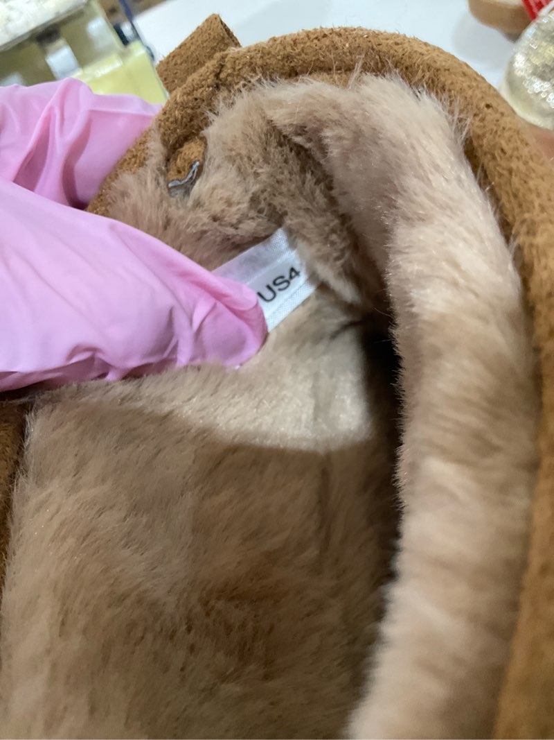 Condition photo showing As Is for Brown boots size 4