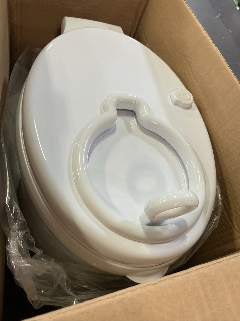 Condition photo showing Good Condition for ubbi steel diaper pail, odor locking, no special bag required, award-winning, registry must-have, white