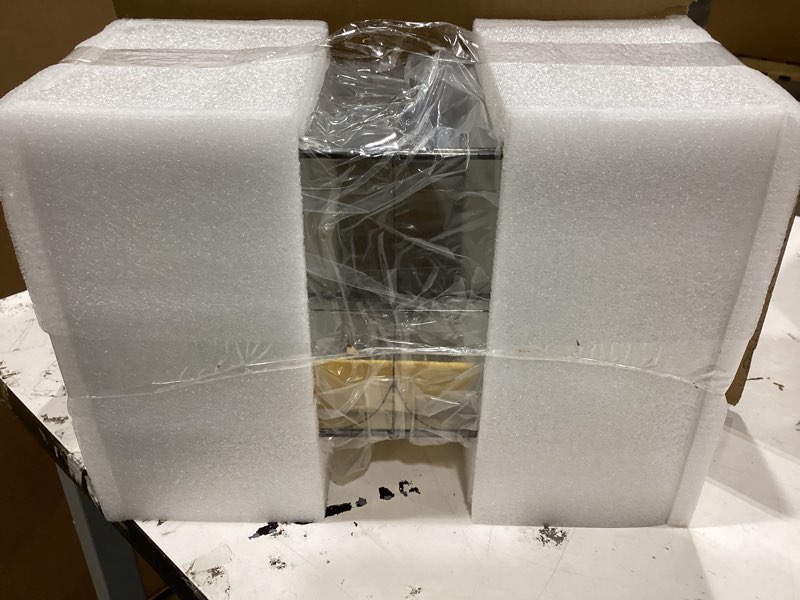 Condition photo showing Good Condition for glass card box with slot, large black clear card box for wedding receptions - home birthdays party geometric decorative, 12.59" x 5.9" x 9.05" 12.59" black card box