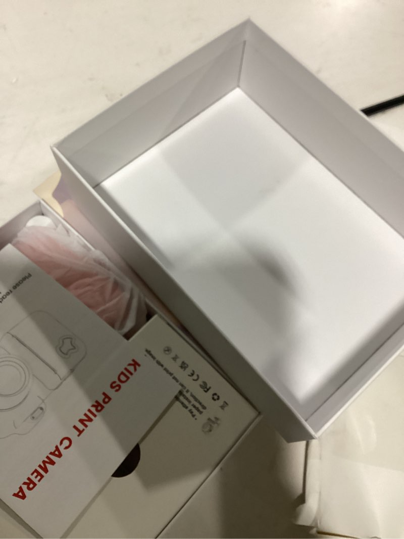 Condition photo showing New/Like New for kids camera instant print, christmas birthday gifts toys for girls boys age 4 5 6 7 8 9 10 11 12 years old,1080p hd dual lens selfie digital camera with 5 rolls print paper stickers pens 32g card pink