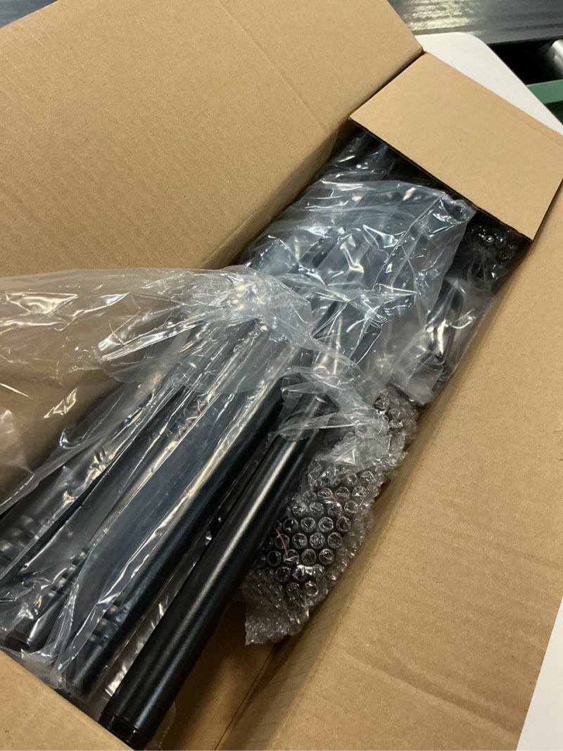 Condition photo showing Good Condition for turquoize black curtain rods 2 pack - adjustable 3/4 inch decorative single curtain rod set, black splicing with classic finials 16.2-90.6" | 2 pack black