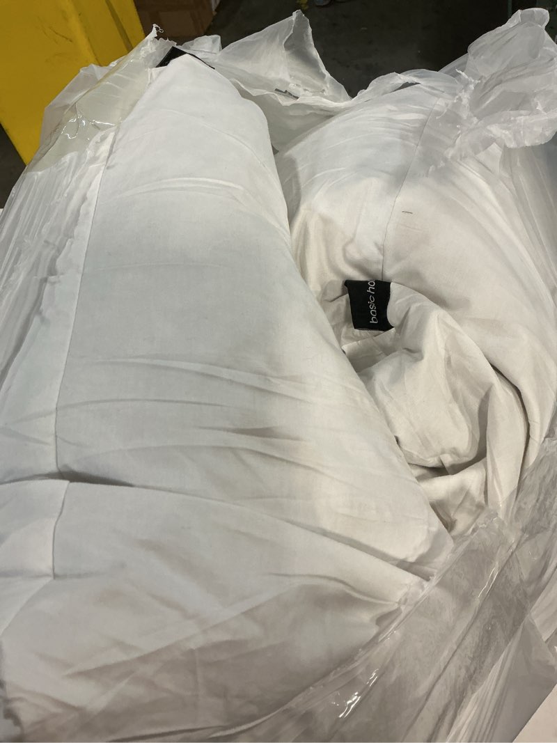 Condition photo showing As Is for 24x24 Euro Throw Pillow Inserts-Down Feather Pillow Inserts-Cotton Fabric-Set of 2-White.